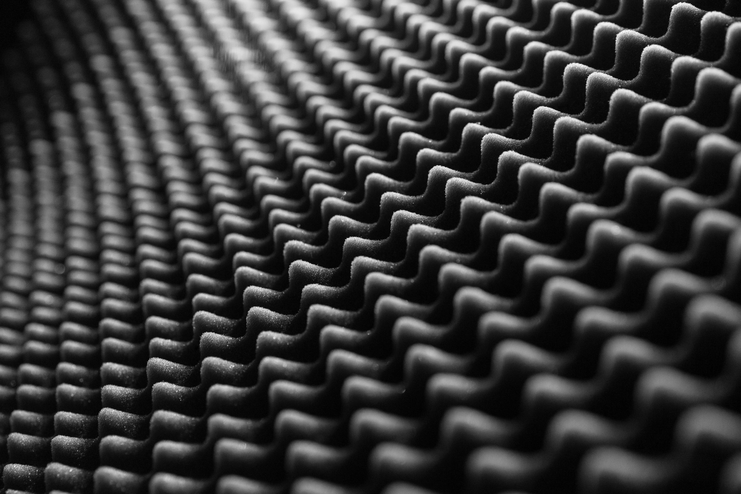 Mousse acoustique noire texturée en isolation phonique